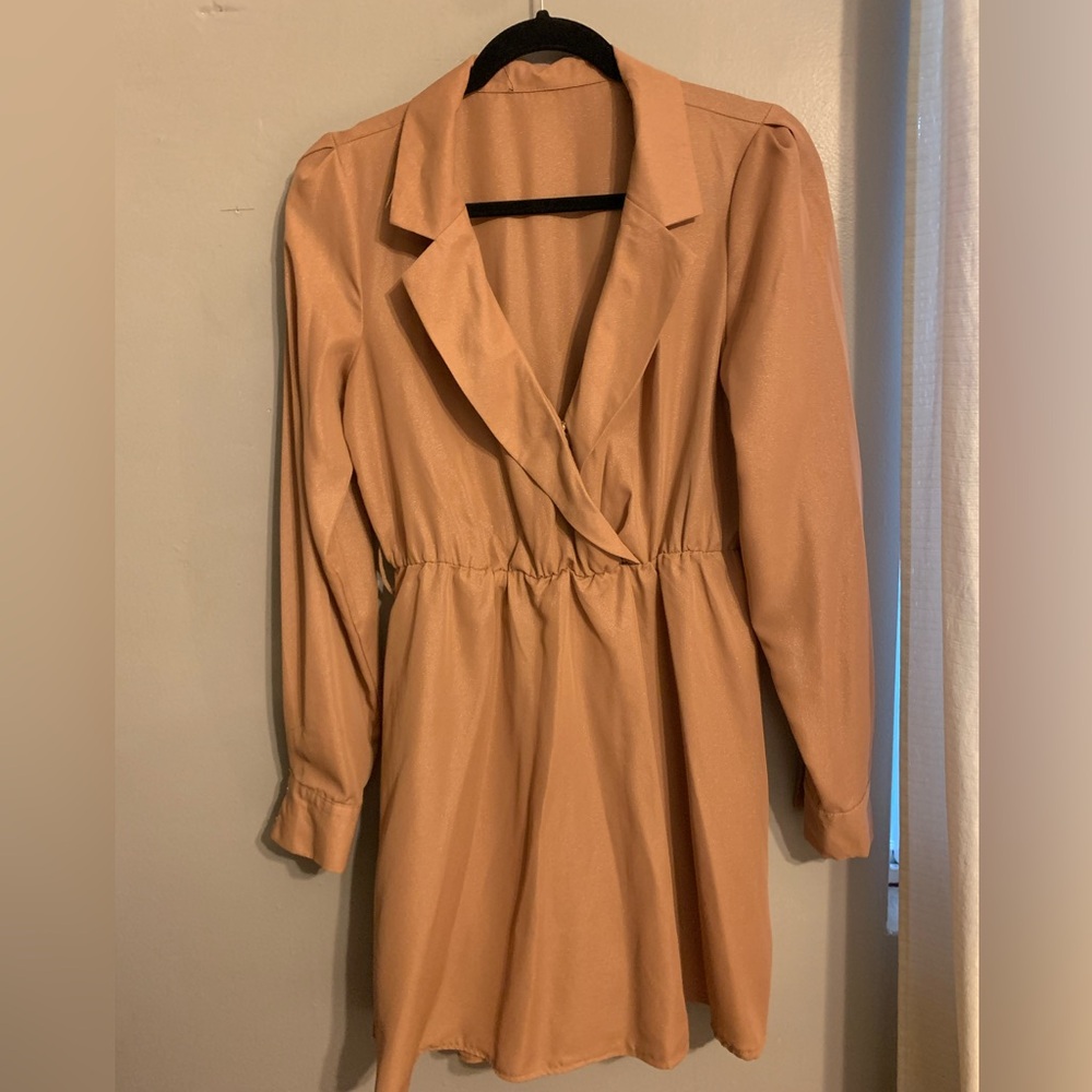 Elegant Tan Women's Dress